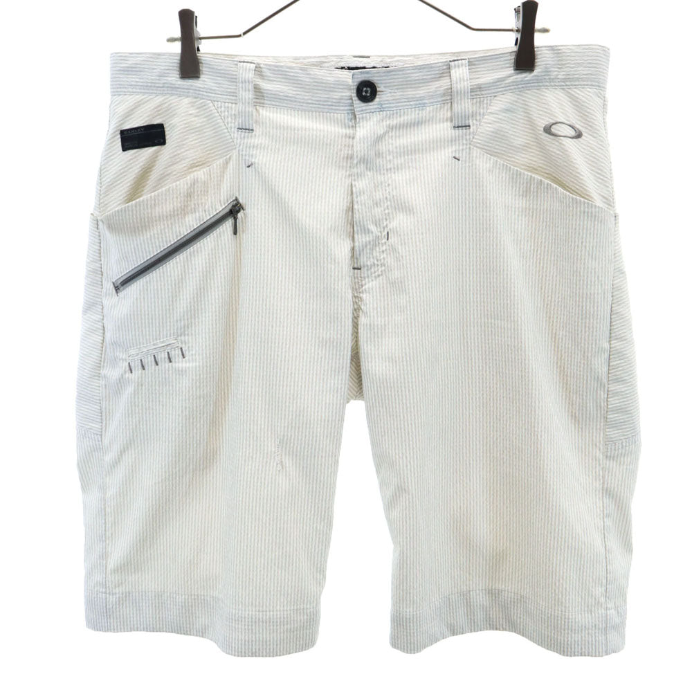 オークリー ボーダー柄 ショートパンツ ｗ36 グレー系 OAKLEY ビックサイズ メンズ