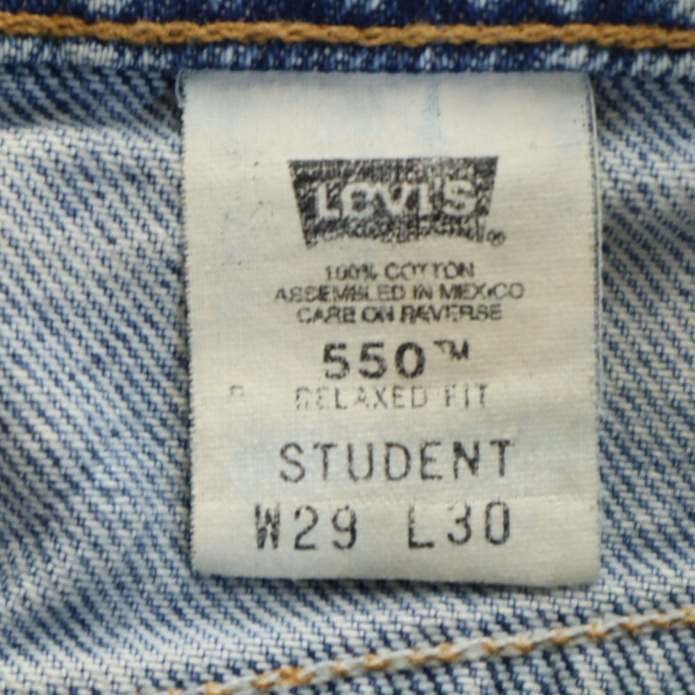 リーバイス 90s 550 オールド ミディ丈 デニムスカート W29 アイスブルー Levi's レディース