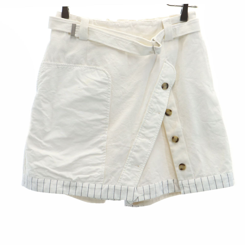 アメリ ショートパンツ M オフホワイト AMERI UNDRESSED MEDITTERA LINE キュロット レディース