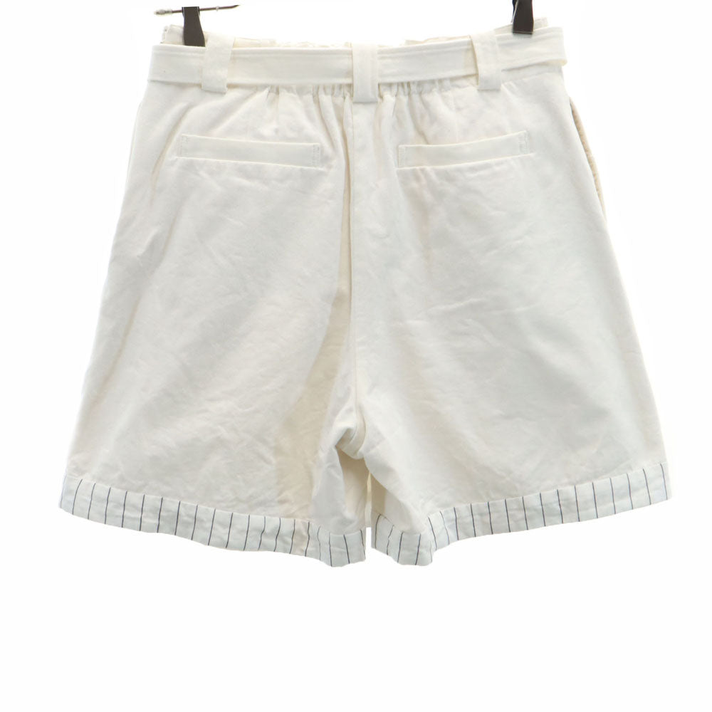 アメリ ショートパンツ M オフホワイト AMERI UNDRESSED MEDITTERA LINE キュロット レディース