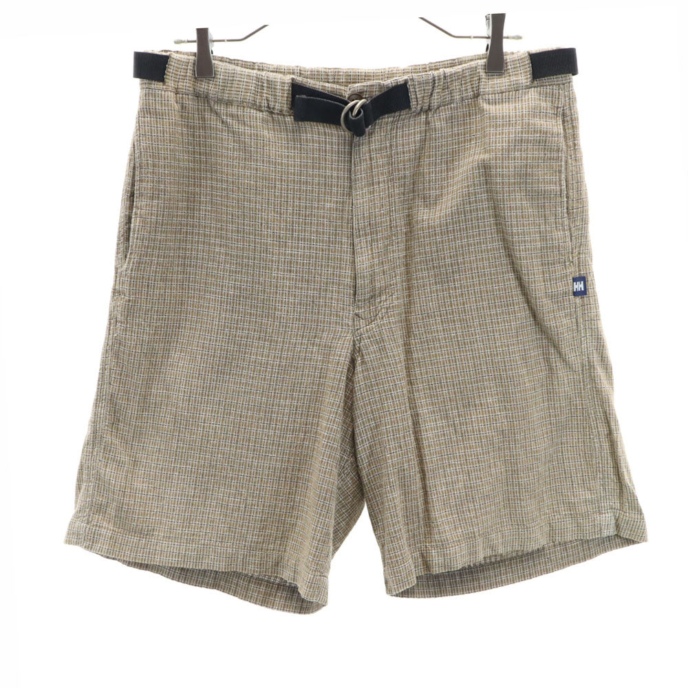 ヘリーハンセン チェック柄 ハーフパンツ XL ブラウン HELLY HANSEN メンズ