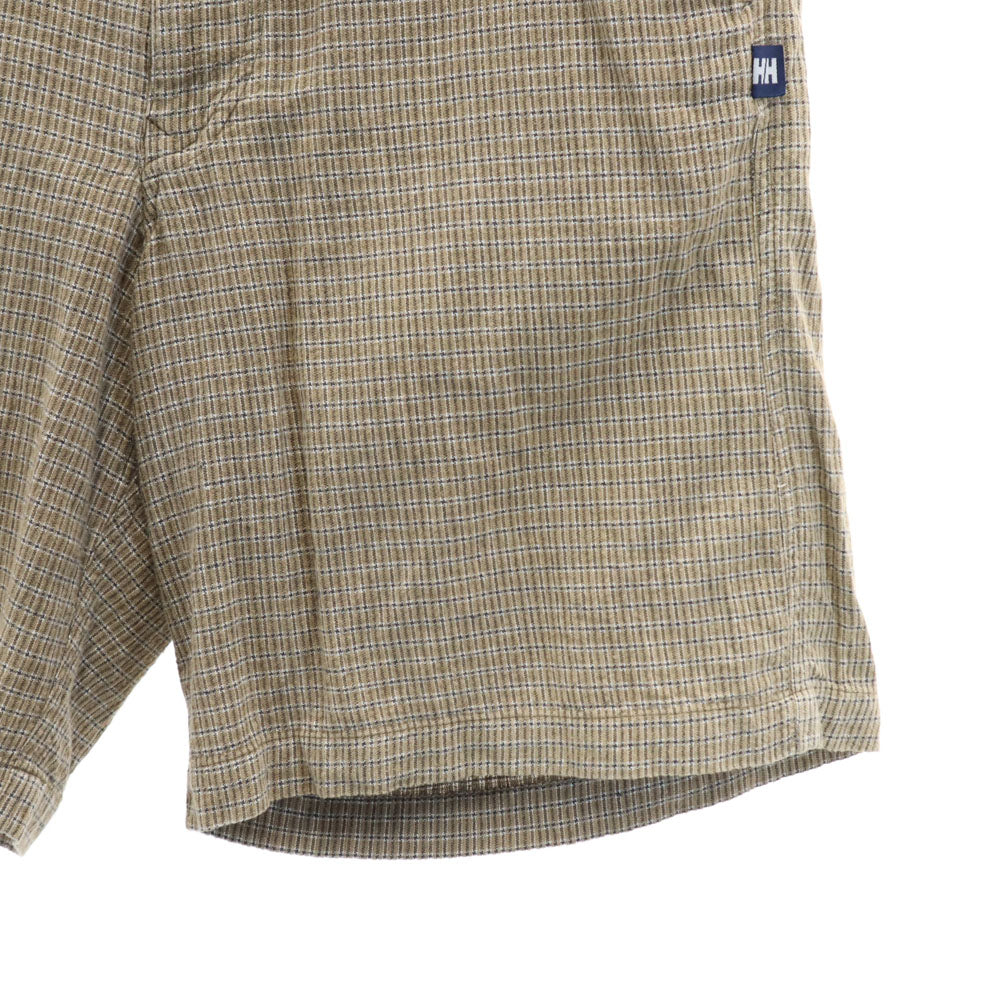 ヘリーハンセン チェック柄 ハーフパンツ XL ブラウン HELLY HANSEN メンズ