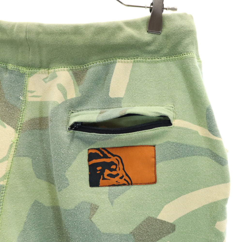 エクストララージ カモフラ柄 スウェット ハーフパンツ L グリーン系 XLARGE 迷彩 ショート メンズ