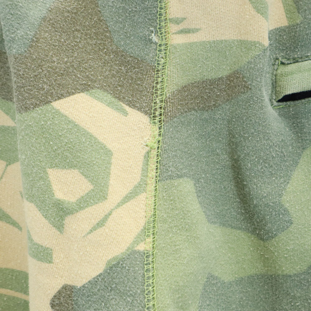 エクストララージ カモフラ柄 スウェット ハーフパンツ L グリーン系 XLARGE 迷彩 ショート メンズ