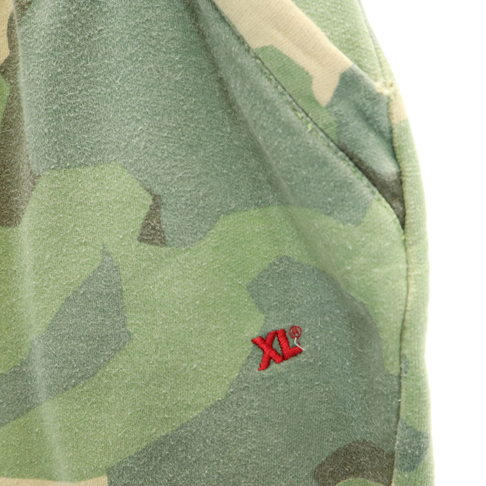 エクストララージ カモフラ柄 スウェット ハーフパンツ L グリーン系 XLARGE 迷彩 ショート メンズ