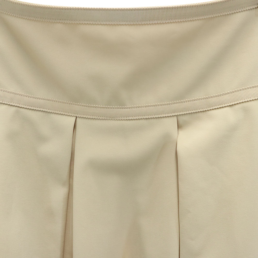 FOXEY NEW YORK フォクシーニューヨーク 日本製 ミモレ丈 フレアスカート ベージュ レディース