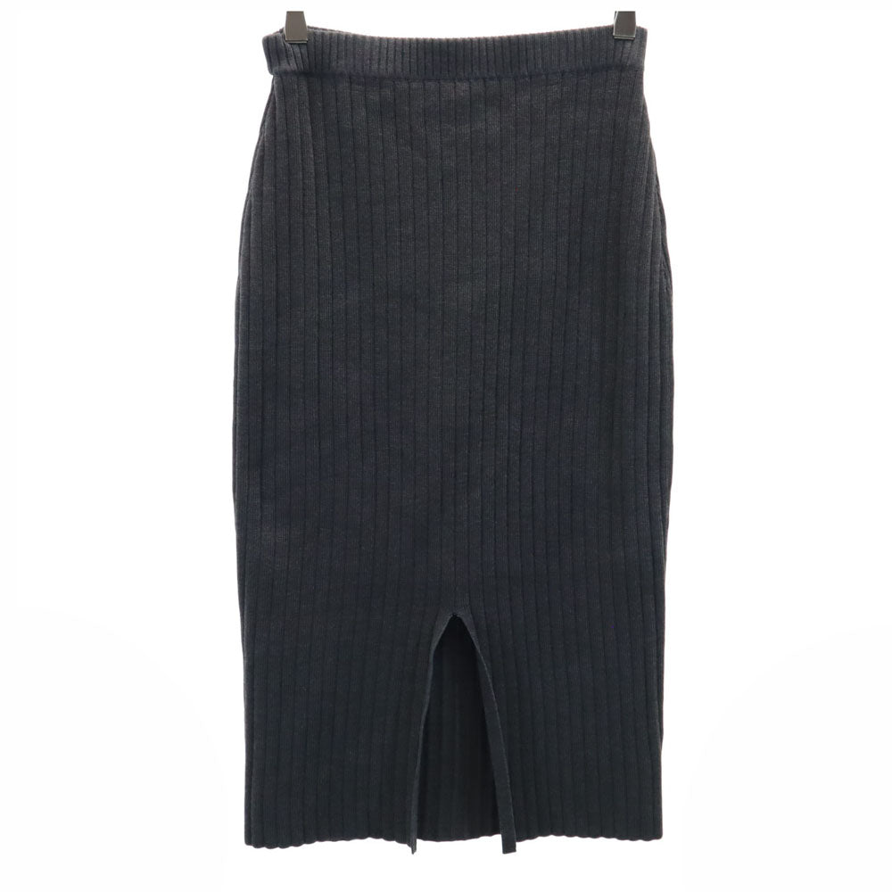 MACKINTOSH PHILOSOPHY マッキントッシュフィロソフィー 三陽商会 ウールブレンド ニット ミディスカート 36 グレー系 レディース