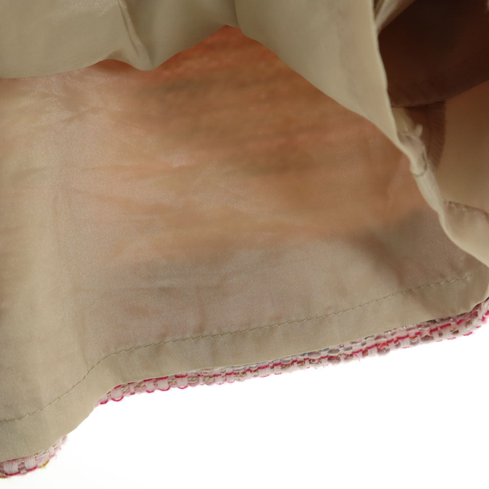 LANVIN en Bleu ランバンオンブルー 日本製 ツイード ショートパンツ 36 ピンク系 レディース