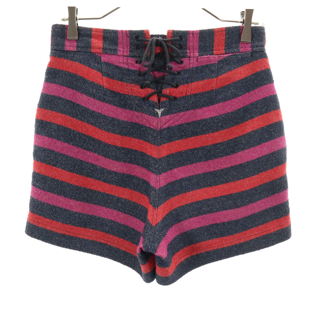 sacai luck サカイラック 日本製 ボーダー柄 ショートパンツ 1 ネイビー 他 レディース