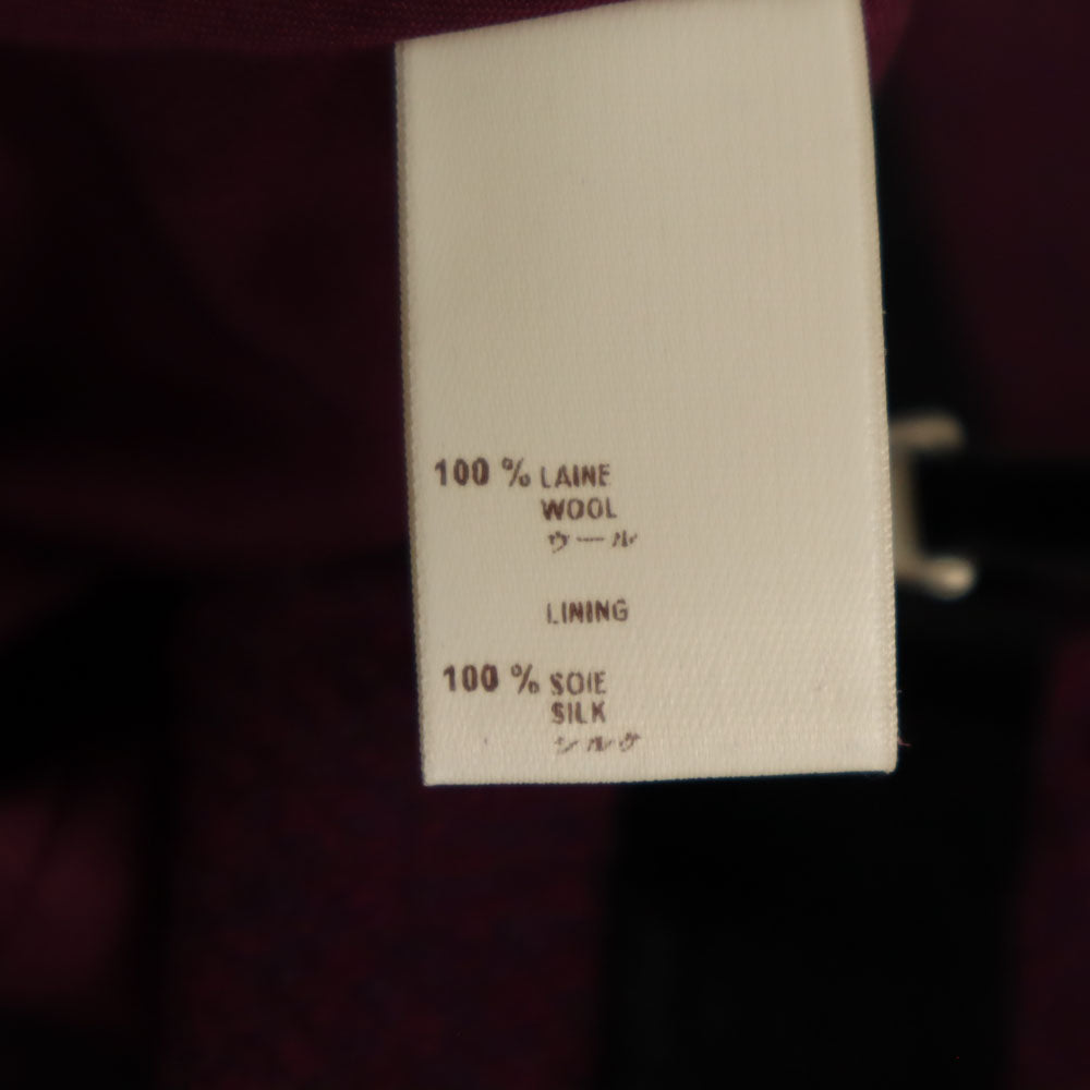 LOUIS VUITTON ルイヴィトン フランス製 ウール ミディスカート 36 パープル系 バックジップ レディース