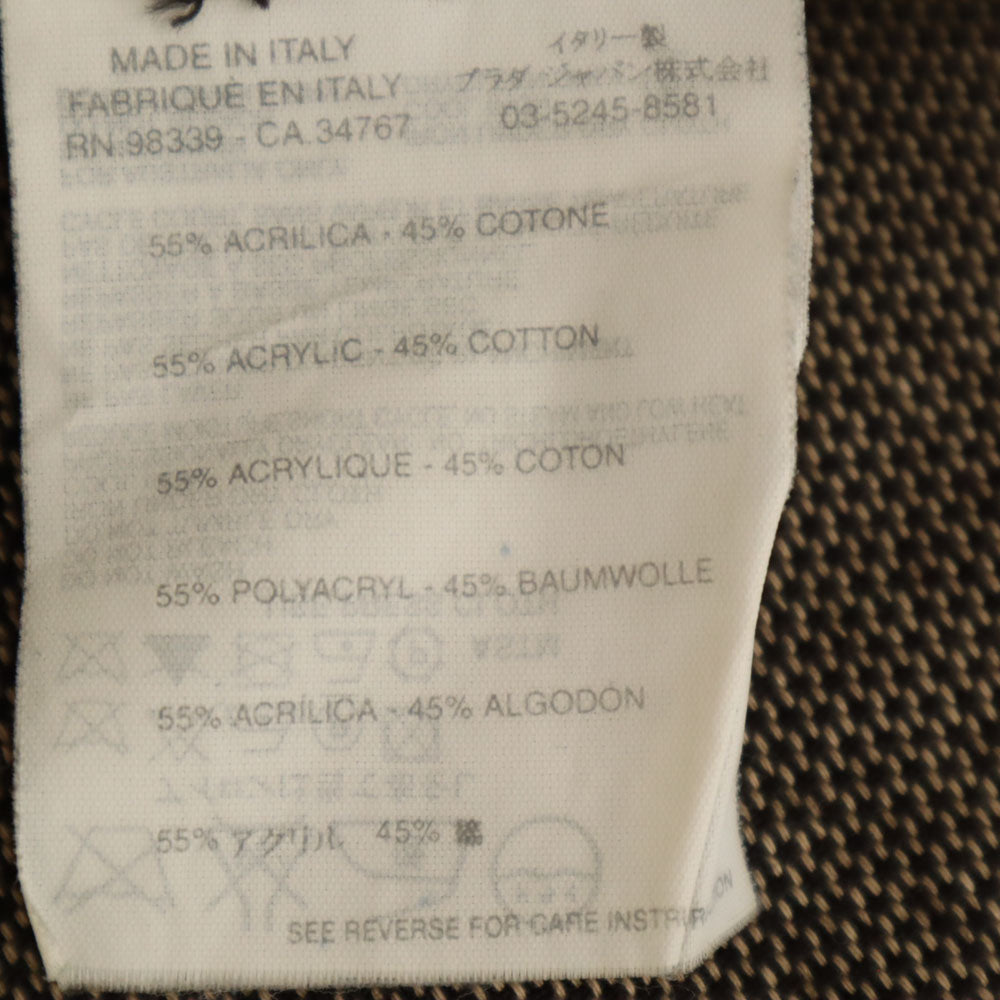 ミューミュー イタリア製 ミディ丈 ボックス プリーツスカート 38 ブラウン系 バックジップ レディース