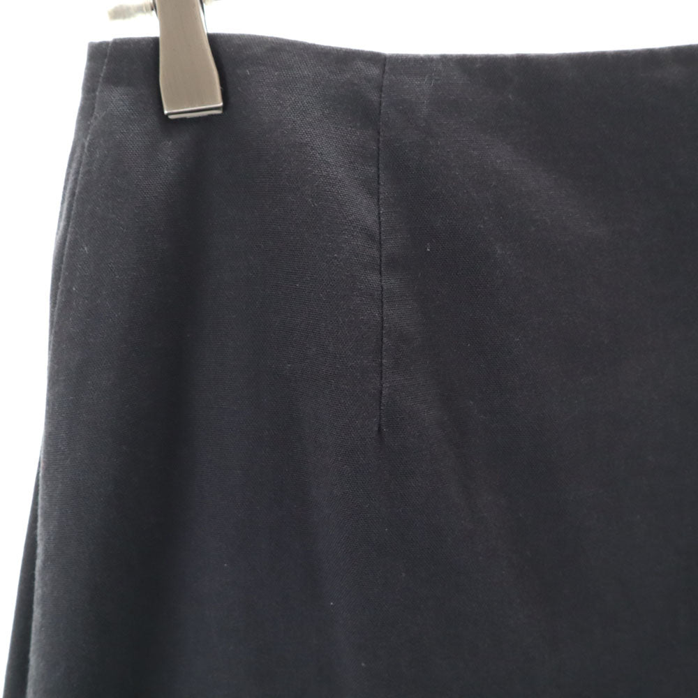 イッセイミヤケ フェット 日本製 ロング丈 ラップスカート 2 ブラック系 レディース