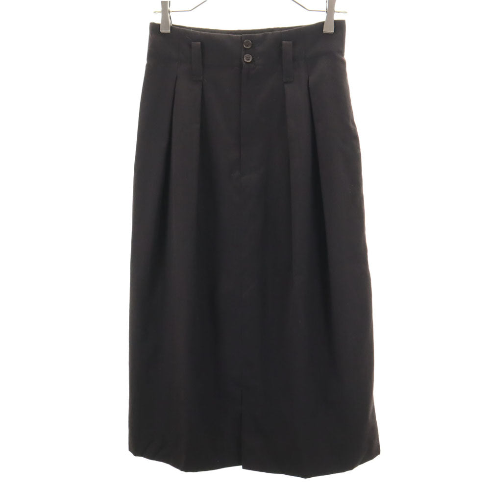 ISSEY MIYAKE イッセイミヤケ 80s 日本製 ヴィンテージ 筆タグ ロングスカート M ダークブラウン レディース