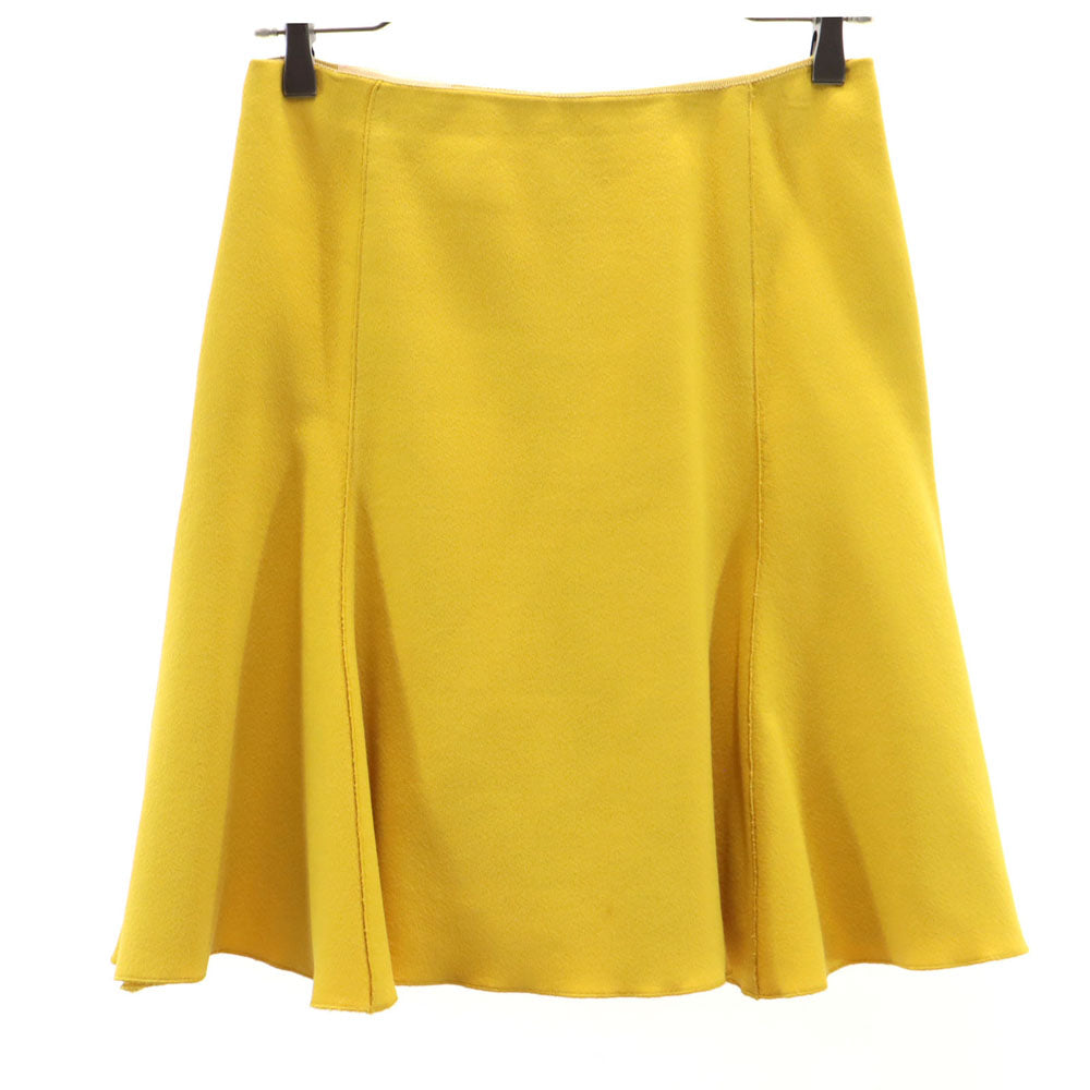 GiAMBATTiSTA VALLi ジャンバティスタヴァリ イタリア製 ミニ丈 フレアスカート 40/XS イエロー レディース