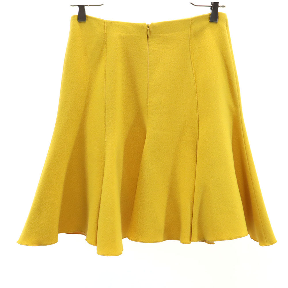 GiAMBATTiSTA VALLi ジャンバティスタヴァリ イタリア製 ミニ丈 フレアスカート 40/XS イエロー レディース