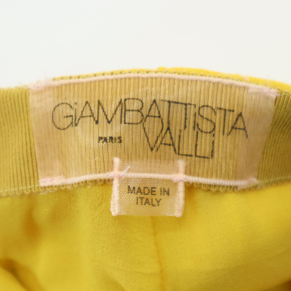 GiAMBATTiSTA VALLi ジャンバティスタヴァリ イタリア製 ミニ丈 フレアスカート 40/XS イエロー レディース