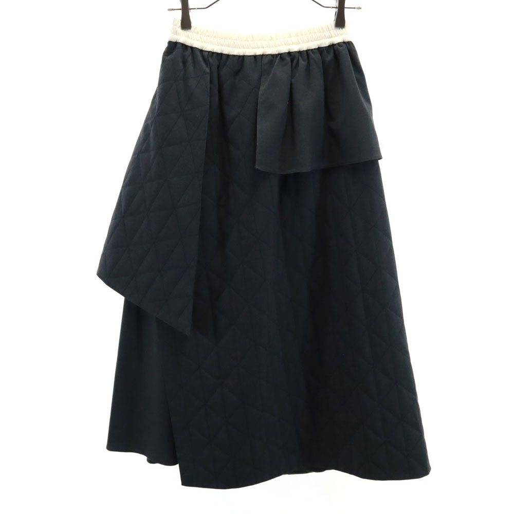 未使用 Ray Beams レイビームス ロング丈 キルティング レイヤー スカート 0 チャコールグレー レディース