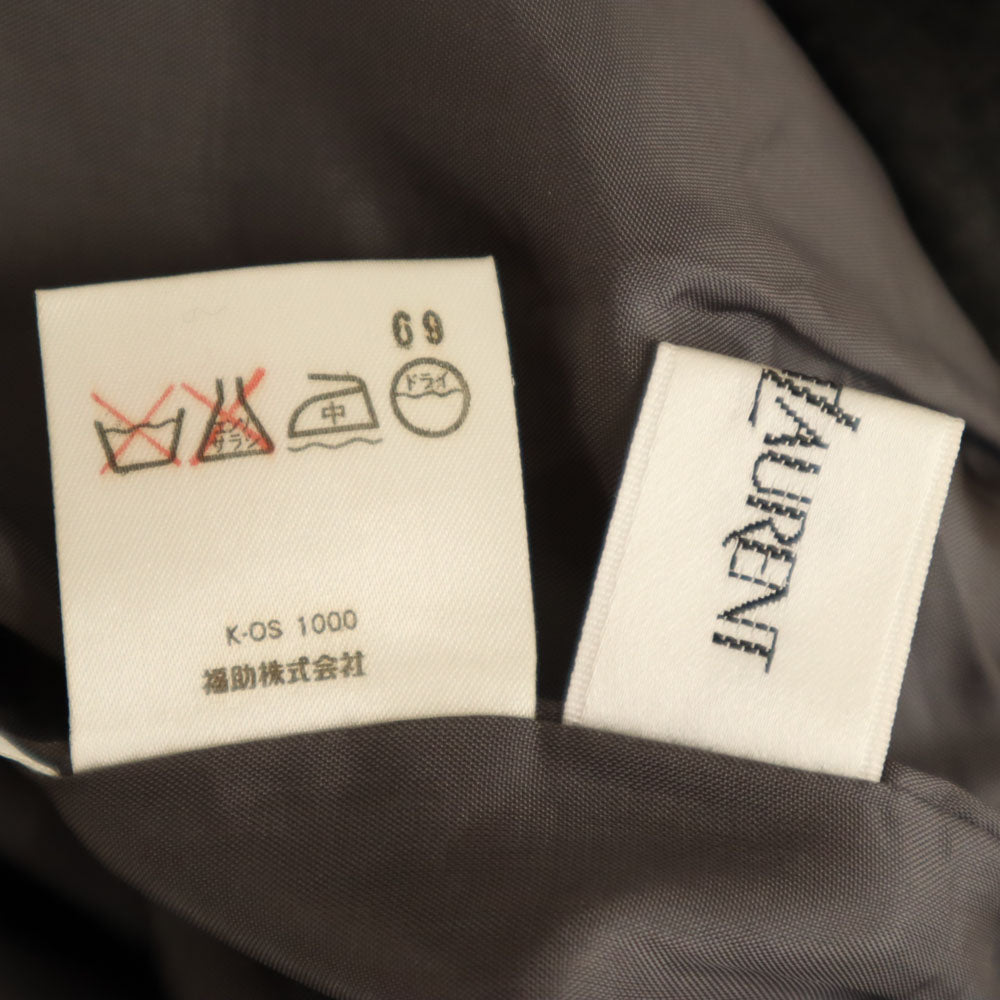 YVES SAINT LAURENT イヴサンローラン 90s オールド ミディ丈 ニット タイトスカート 7号 グレー レディース