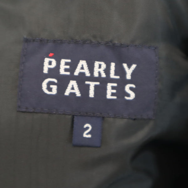 未使用 パーリーゲイツ ゴルフ ミニスカート 2 チャコールブラック PEARLY GATES 中綿入り レディース