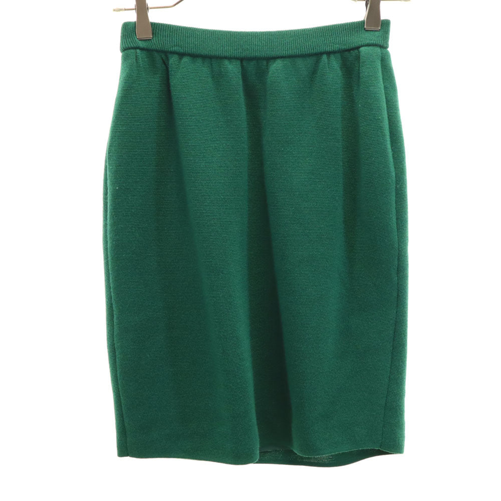 YVES SAINT LAURENT イヴサンローラン 90s オールド ミディ丈 ニット タイトスカート 7号 グリーン レディース