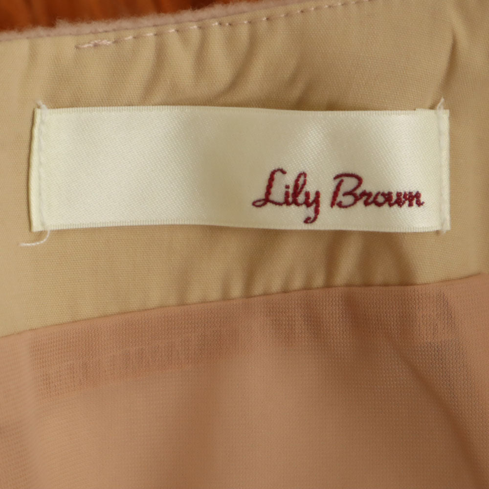 美品 Lily Brown リリーブラウン ウールブレンド ミニスカート 1 ピンク レディース