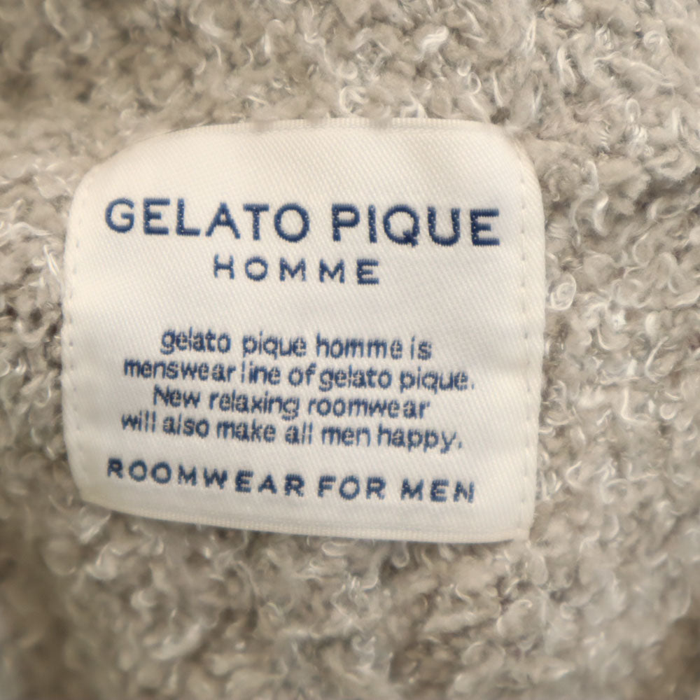 美品 ジェラートピケオム ボーダー柄 ルームウェアショートパンツ M グレー GELATO PIQUE HOMME メンズ