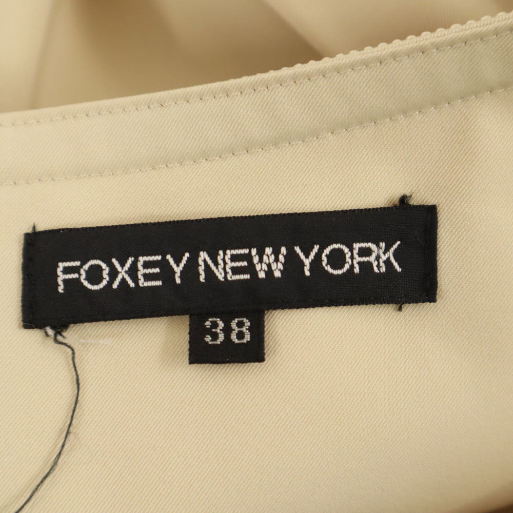 FOXEY NEW YORK フォクシーニューヨーク 日本製 ミディ丈 バルーンスカート 38 ベージュ レディース