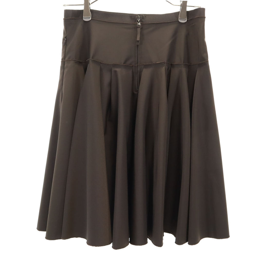 FOXEY NEW YORK フォクシーニューヨーク 日本製 ミディ丈 プリーツスカート 40 ブラウン レディース