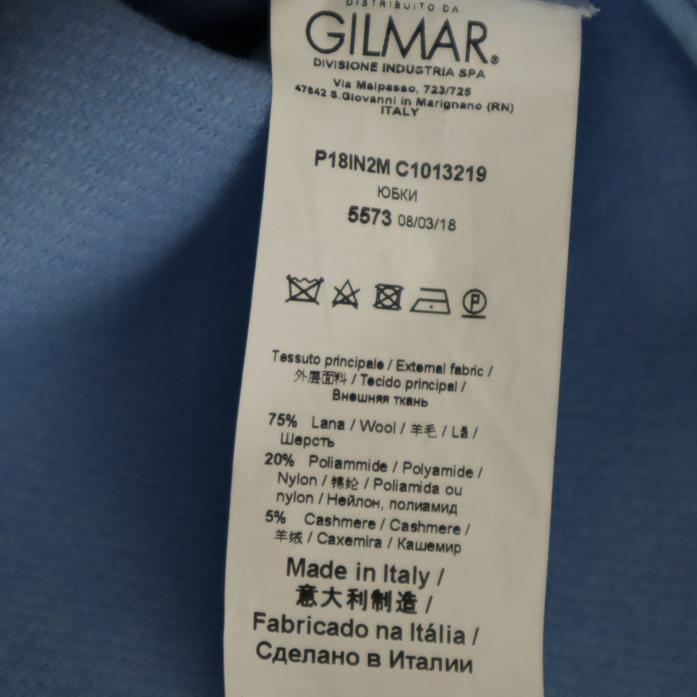 未使用 N°21 ヌメロ ヴェントゥーノ ウールブレンド ミニスカート 38 ブルーパープル レディース