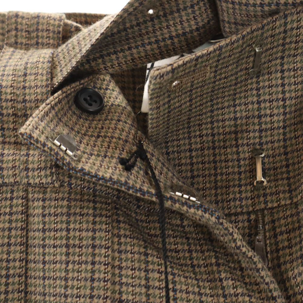 未使用 プランピーナッツ チェック柄 プリーツ キュロットスカート 38 ブラウン 他 レディース