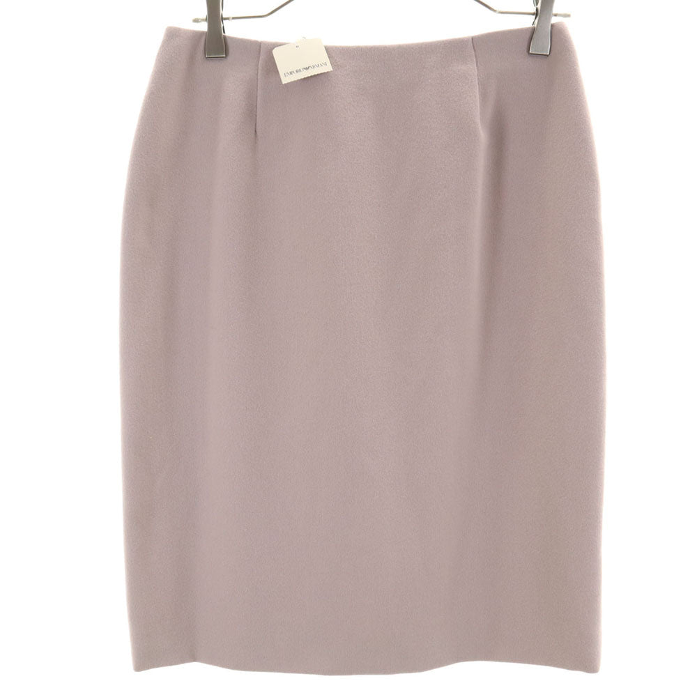 未使用 Emporio Armani エンポリオアルマーニ イタリア製 ミディ丈 タイトスカート 42 グレーパープル レディース