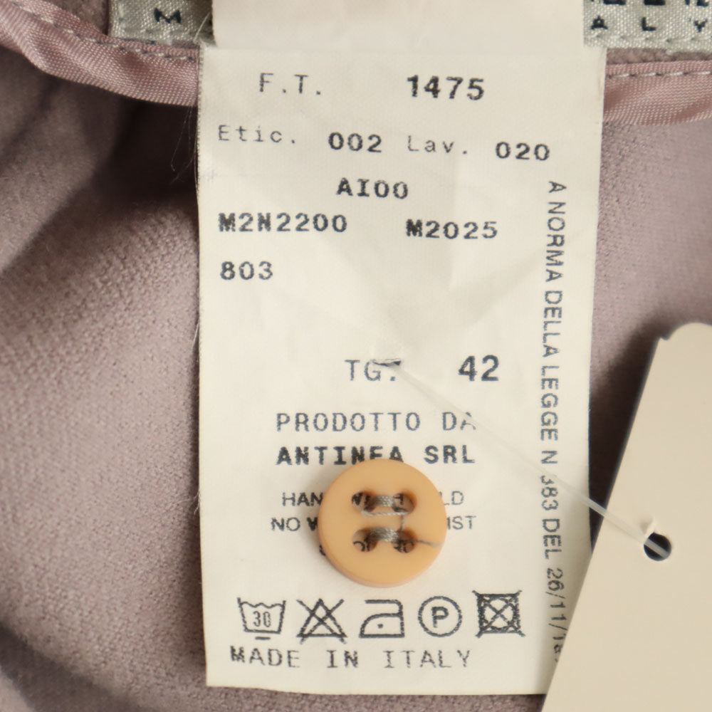 未使用 Emporio Armani エンポリオアルマーニ イタリア製 ミディ丈 タイトスカート 42 グレーパープル レディース