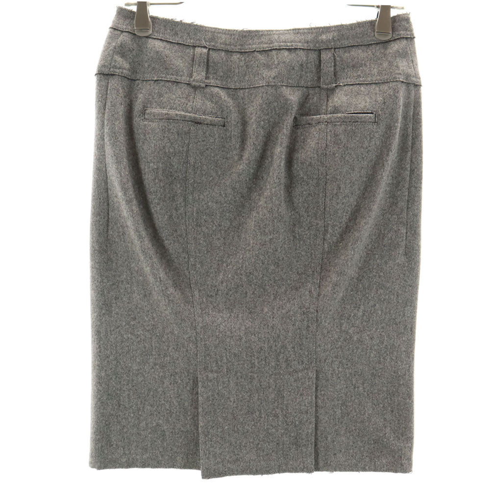 ARMANI COLLEZIONI アルマーニコレッツォーニ イタリア製 ウール ミディ丈 タイトスカート 40 グレー レディース