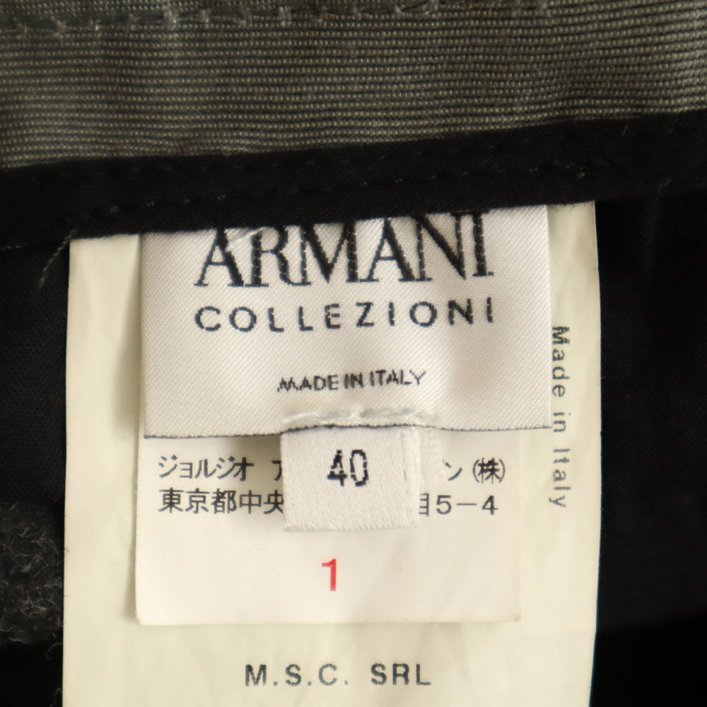 ARMANI COLLEZIONI アルマーニコレッツォーニ イタリア製 ウール ミディ丈 タイトスカート 40 グレー レディース