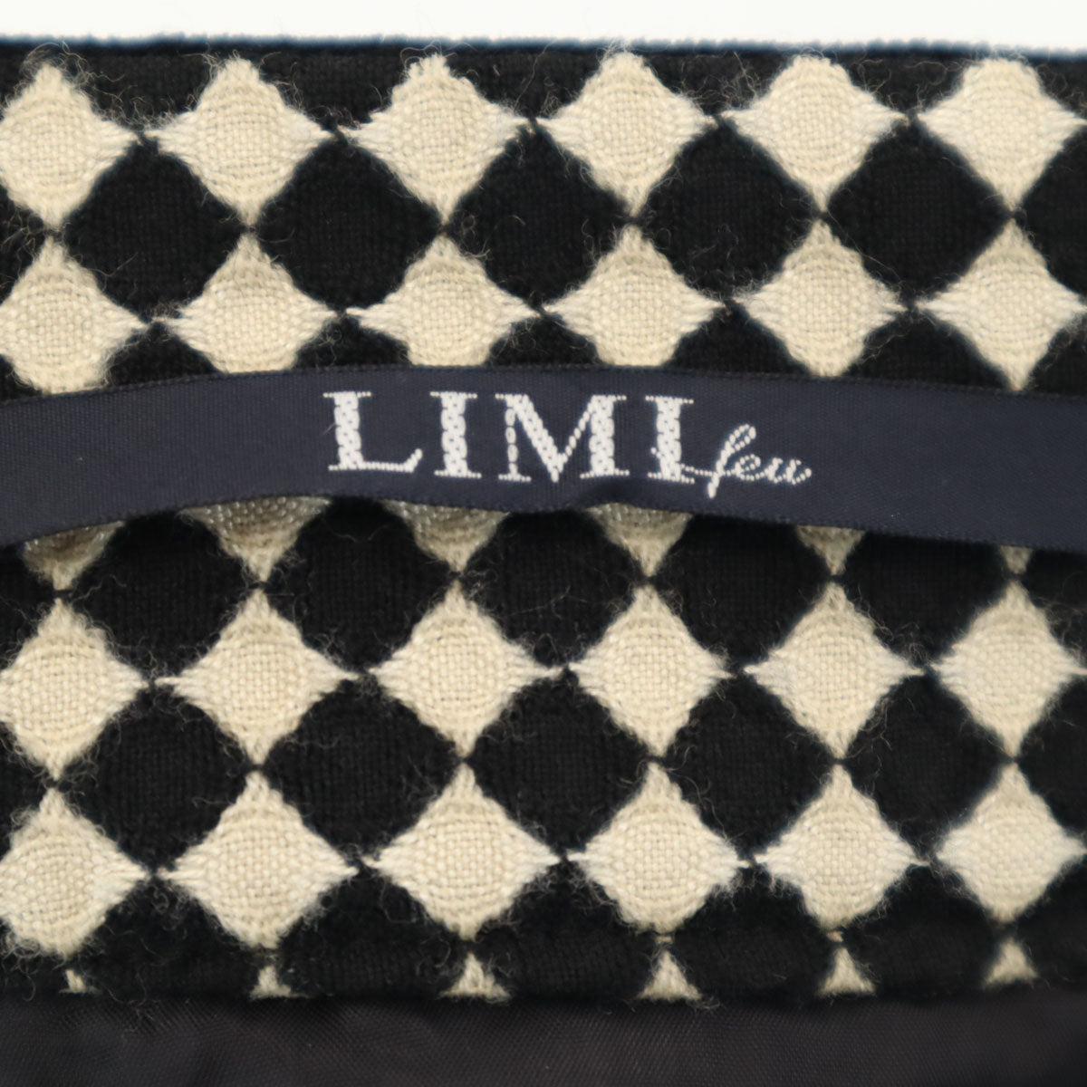 LIMI feu リミフゥ 日本製 千鳥格子柄 ミディスカート S ブラック他 レディース