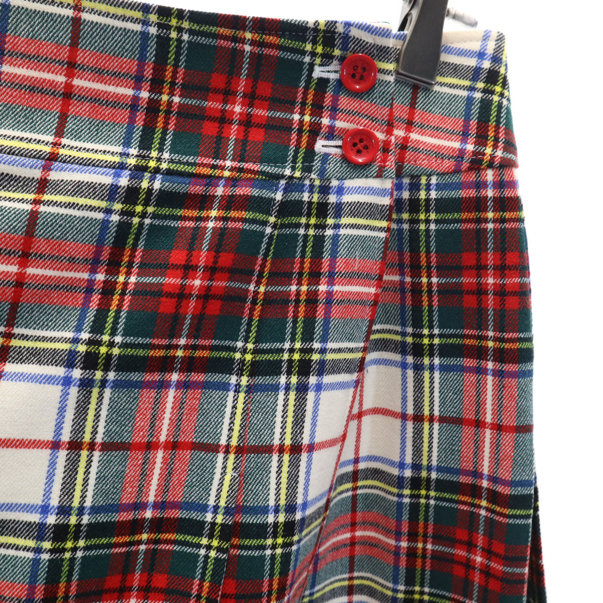 Tha Scotch House ザスコッチハウス 日本製 チェック柄 ミニ丈 ラップスカート 38 マルチ レディース