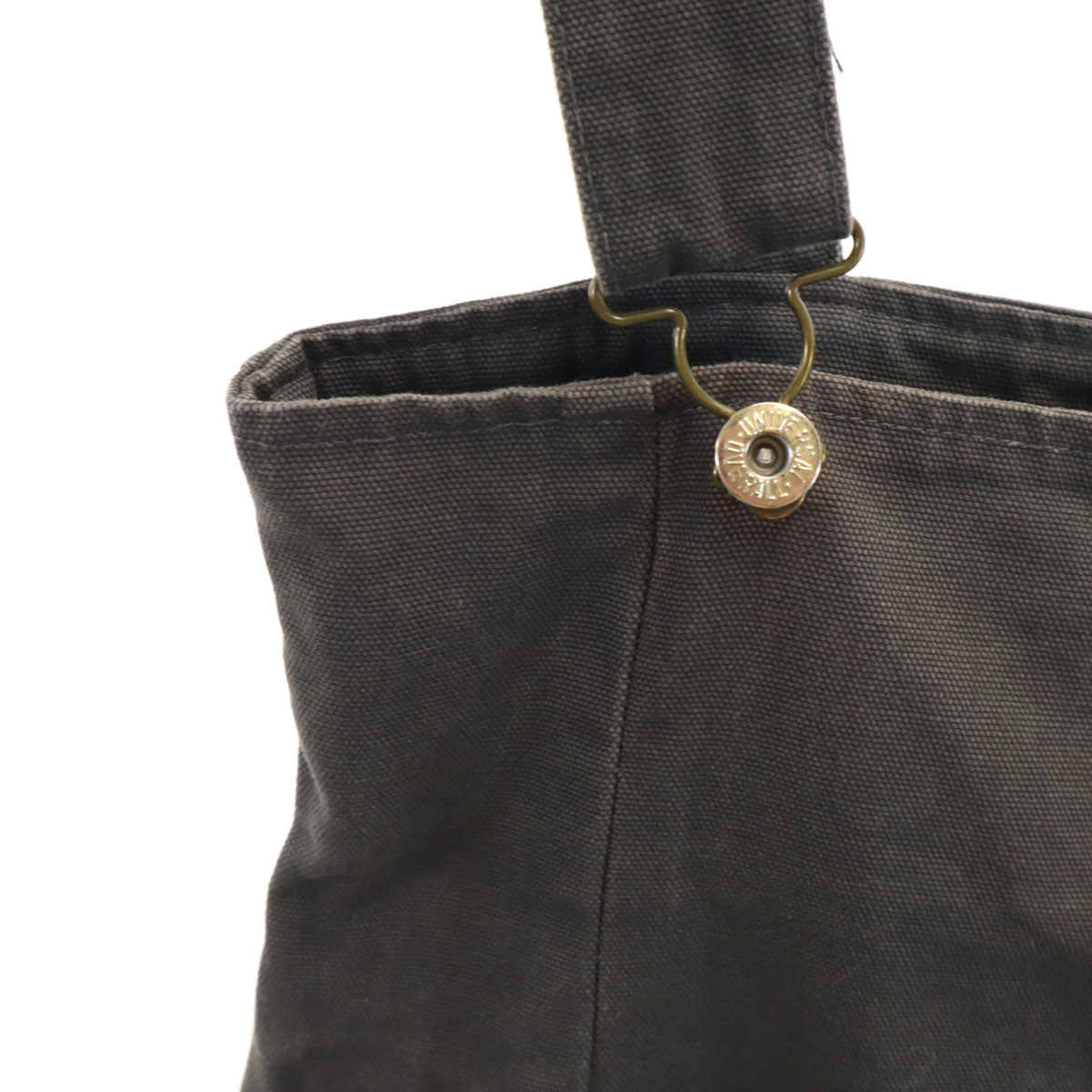 UNIVERSAL OVERALL ユニバーサルオーバーオール ロング丈 ハイウエスト ジャンパー スカート M チャコールグレー サスペンダー レディース