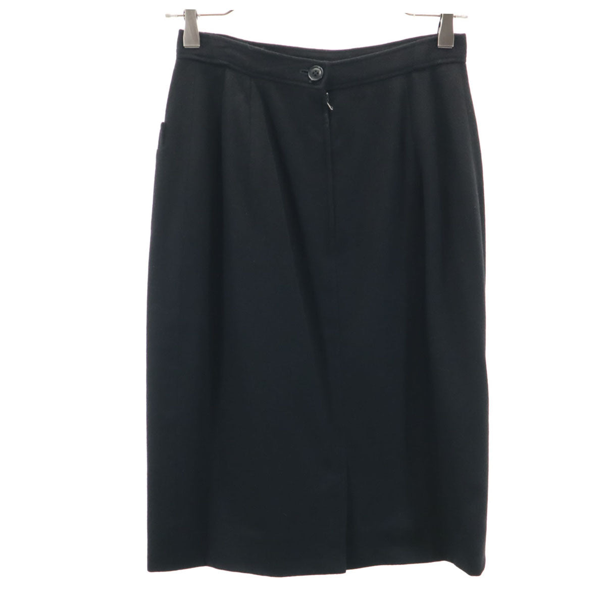 GUCCI グッチ 80s イタリア製 カシミヤ100％ ヴィンテージ ミモレ丈 タイトスカート 40 ブラック レディース