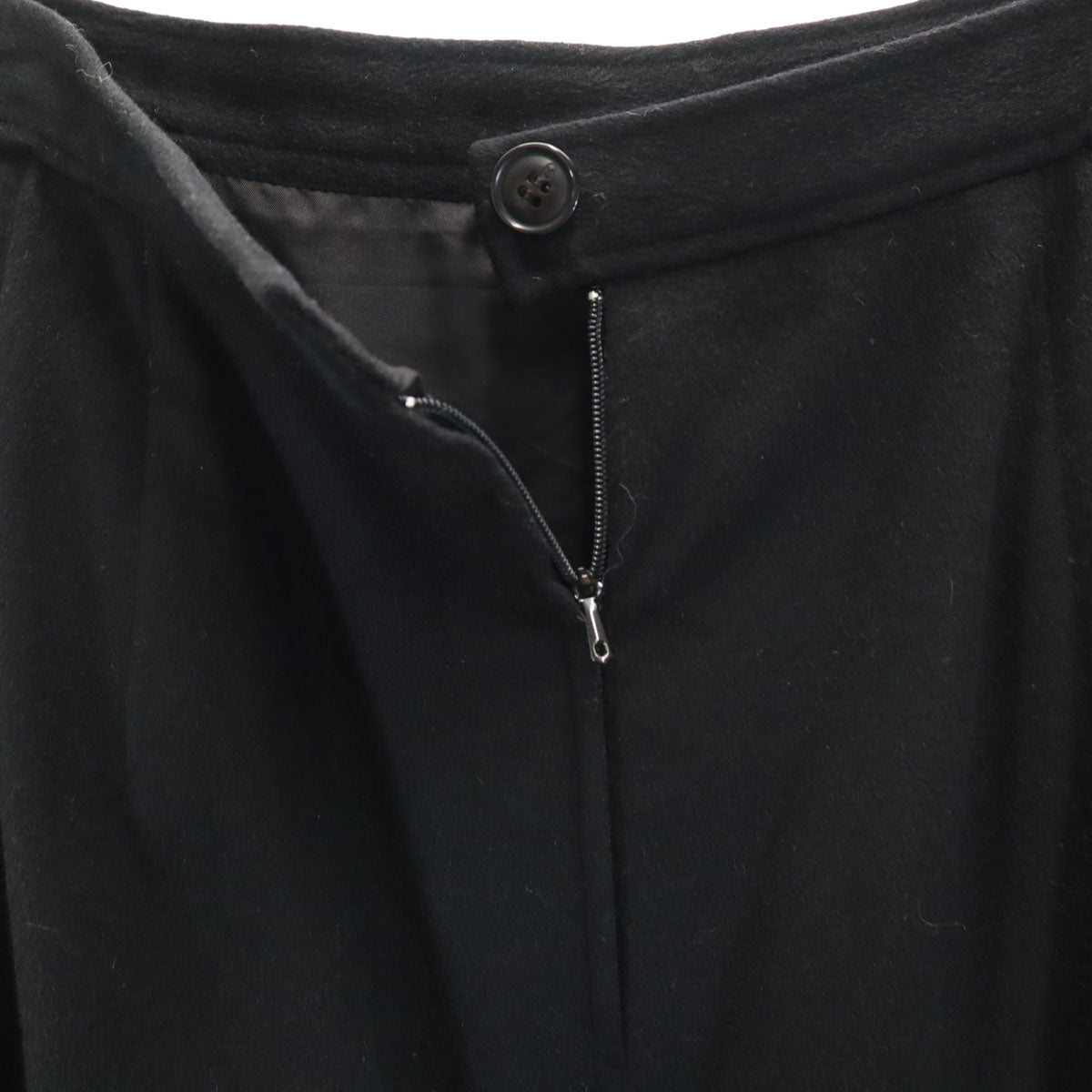 GUCCI グッチ 80s イタリア製 カシミヤ100％ ヴィンテージ ミモレ丈 タイトスカート 40 ブラック レディース