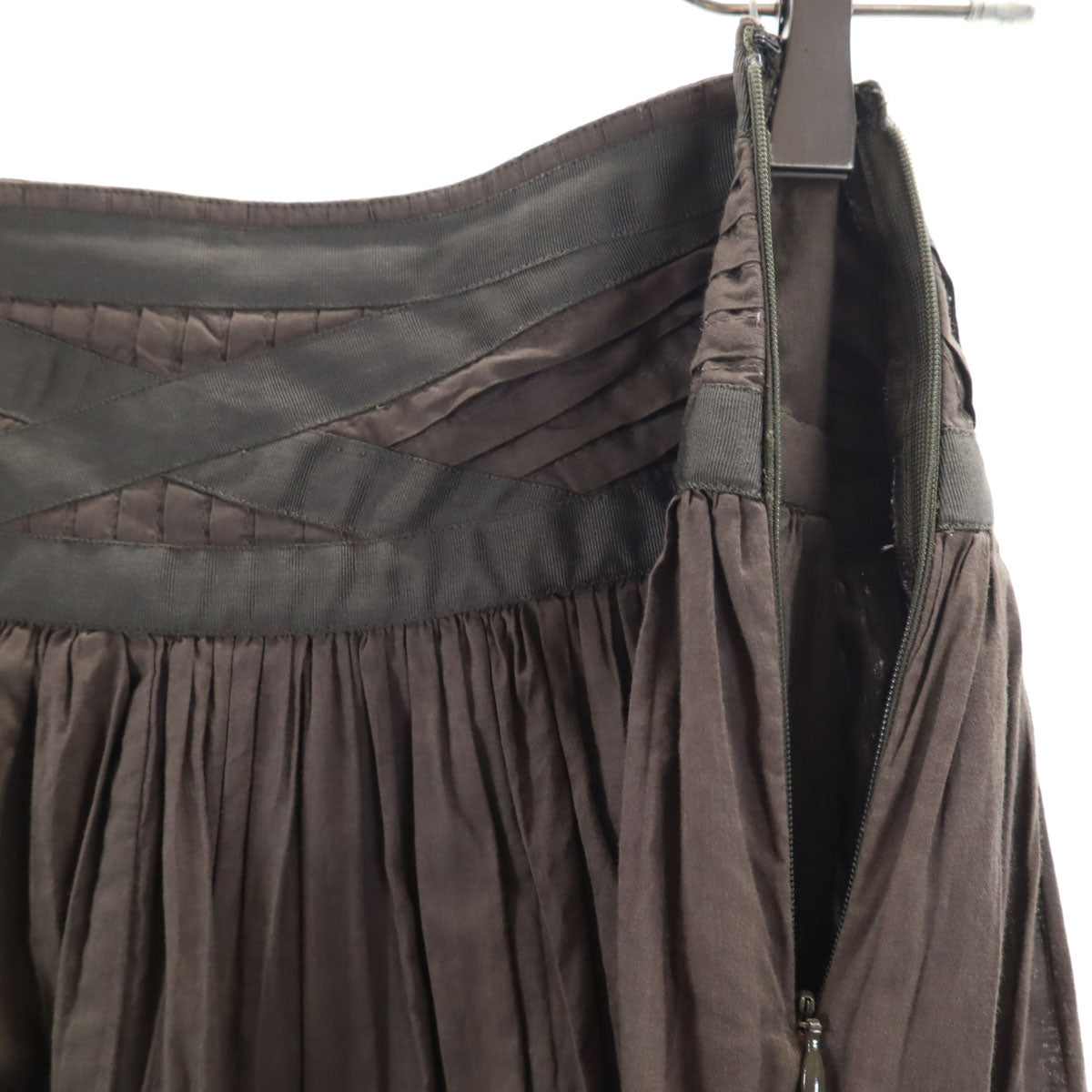 MAX MARA Weekend マックスマーラウィークエンド ロング丈 ギャザースカート 42 ブラウン レディース