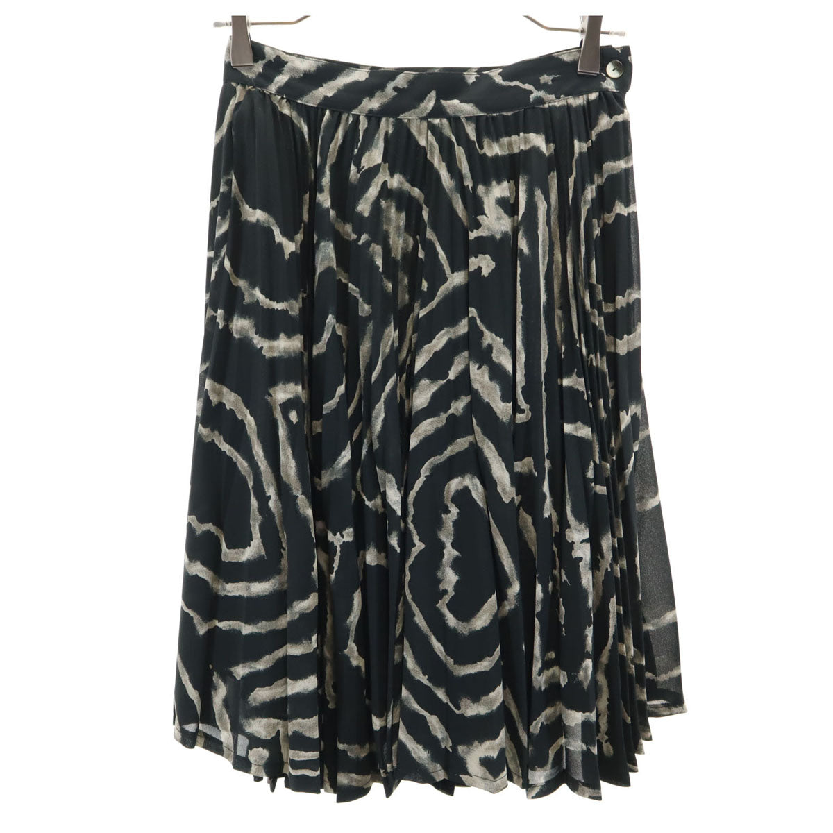 KENZO ケンゾー 90s フランス製 オールド ミディ丈 プリーツスカート 38 黒系 レディース