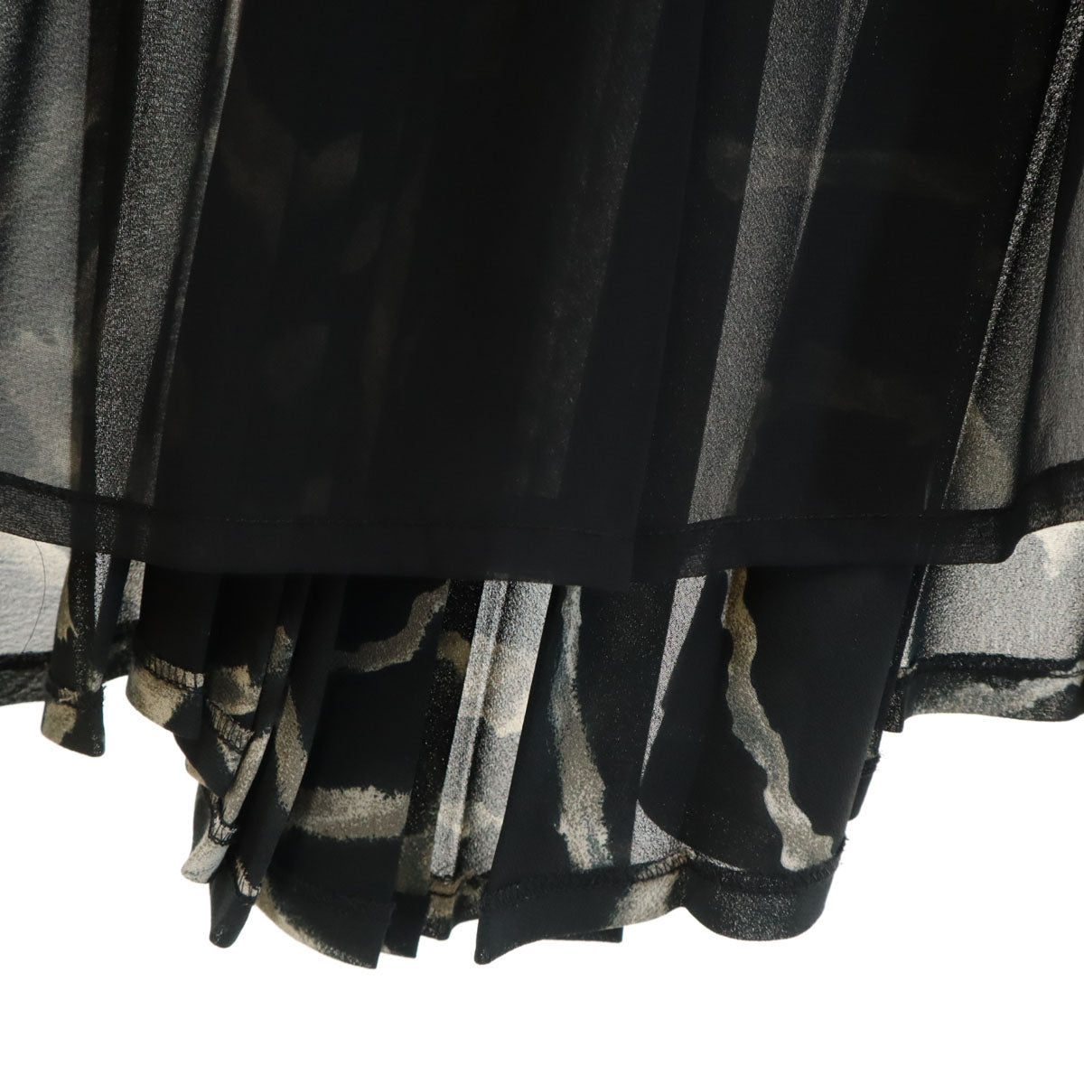 KENZO ケンゾー 90s フランス製 オールド ミディ丈 プリーツスカート 38 黒系 レディース