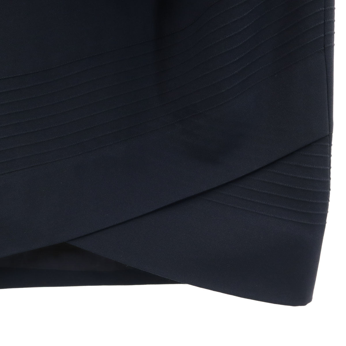 Christian Dior クリスチャンディオール 90s ウールブレンド オールド ミディ丈 台形 スカート M ネイビー レディース