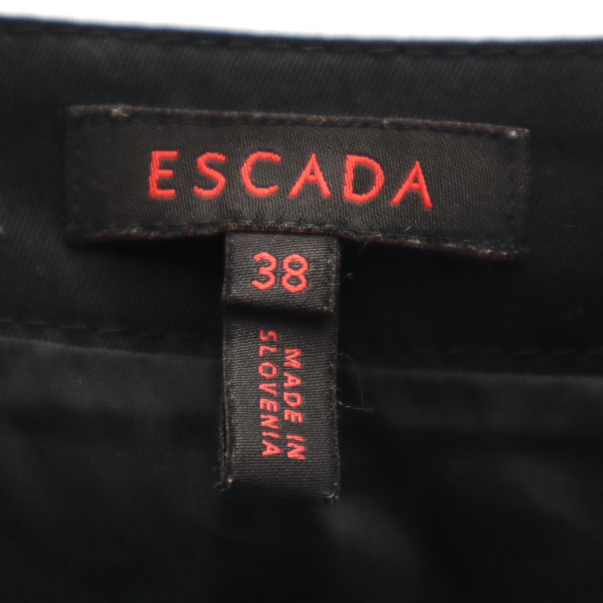 ESCADA エスカーダ ミディ丈 台形 スカート 38 黒 レディース