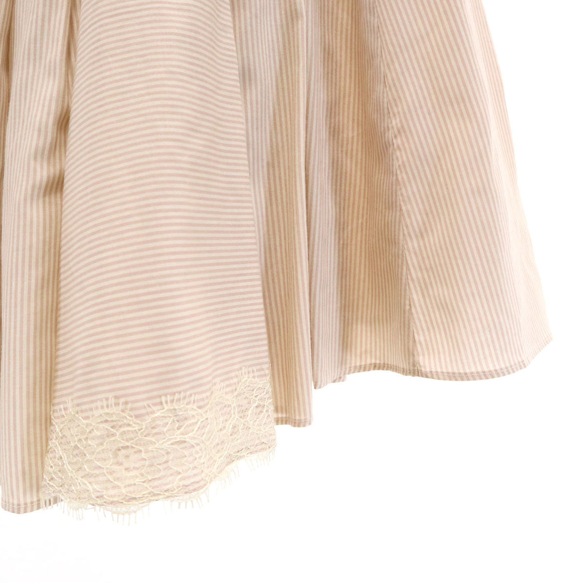 未使用 JILLSTUART ジルスチュアート ストライプ ボーダー柄 ミニスカート 4 ベージュ系 レディース