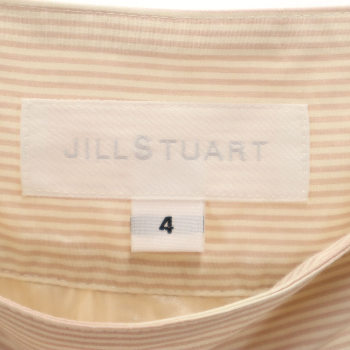 未使用 JILLSTUART ジルスチュアート ストライプ ボーダー柄 ミニスカート 4 ベージュ系 レディース