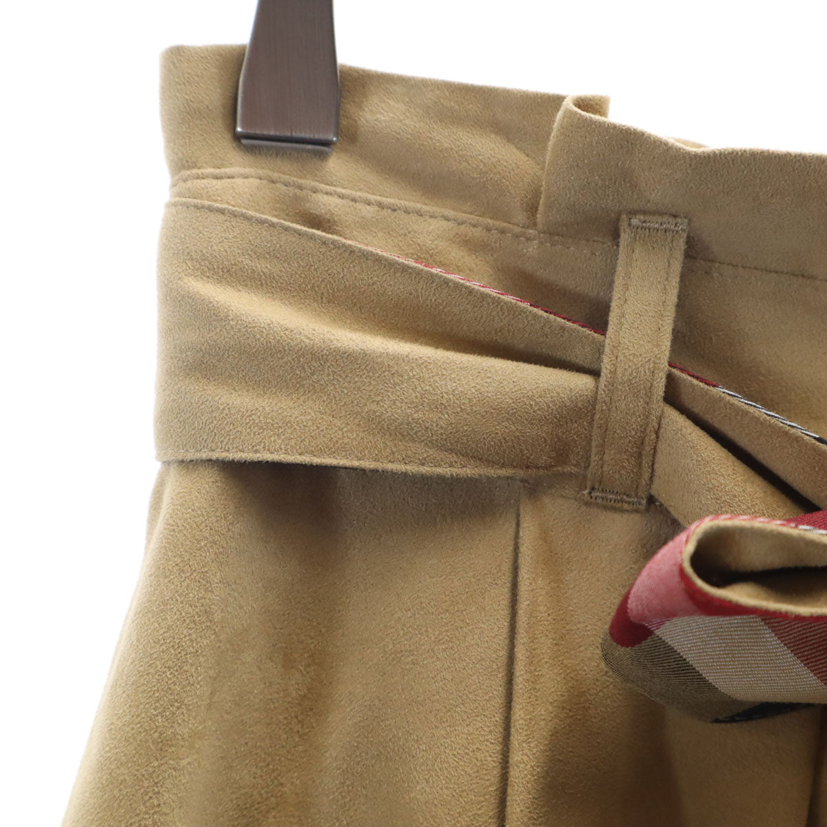 BLUE LABEL CRESTBRIDGE ブルーレーベルクレストブリッジ ミモレ丈 フェイクスエード フレアスカート 38 ベージュ レディース