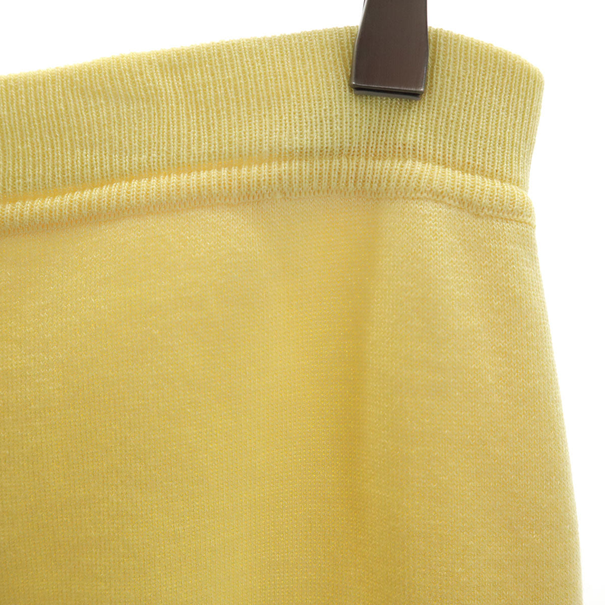 ESCADA エスカーダ ハンガリー製 ミディ丈 ニット タイトスカート 40 イエロー レディース
