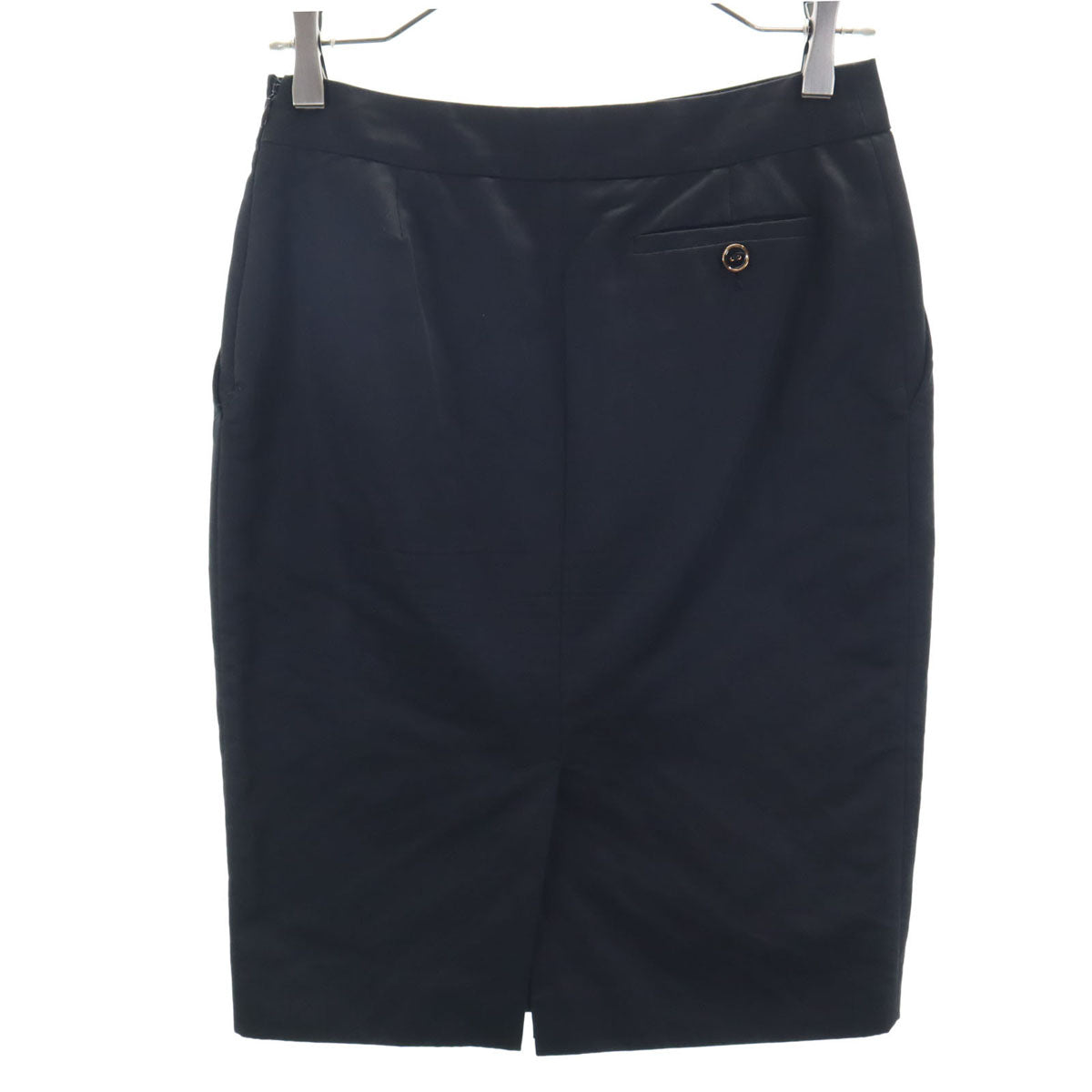 Salvatore Ferragamo サルヴァトーレフェラガモ イタリア製 ミディ丈 タイトスカート 38 ブラック レディース