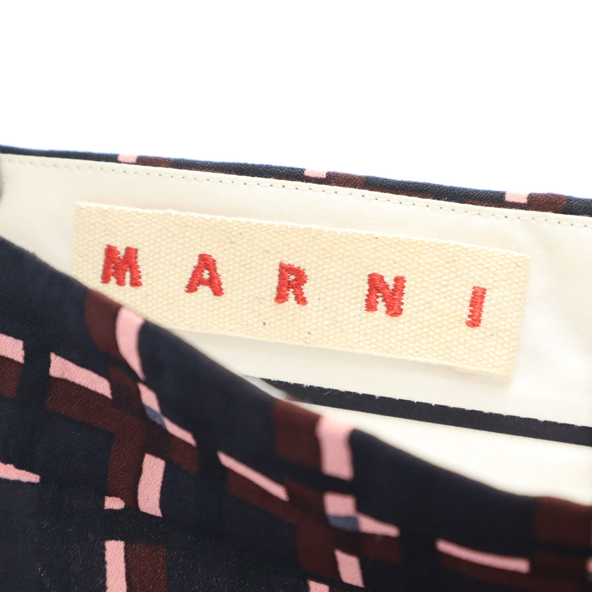 MARNI マルニ イタリア製 総柄 膝丈スカート 38 ブラック レディース